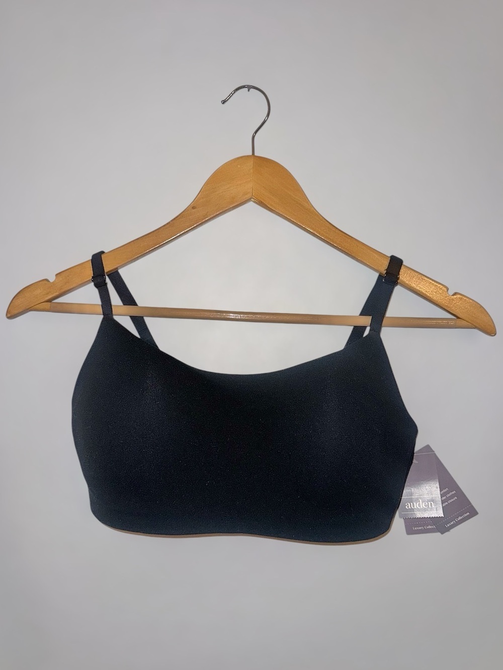 New Auden Black Bralette Luxe stretch All-day comfort Luxury Collection Medium